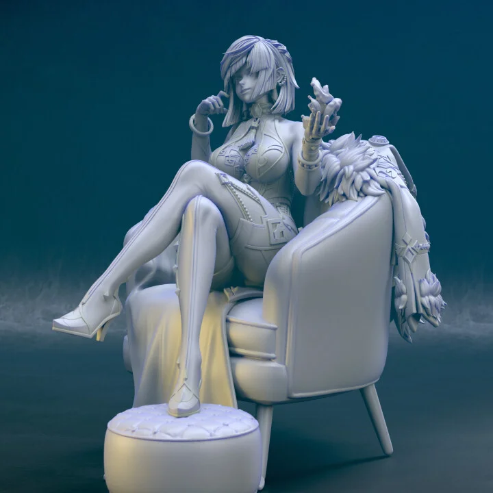 Yelan | Fan Art | 3D Printed Resin Model Garage Kit | *Un-Painted* | Chuya Factory 9
