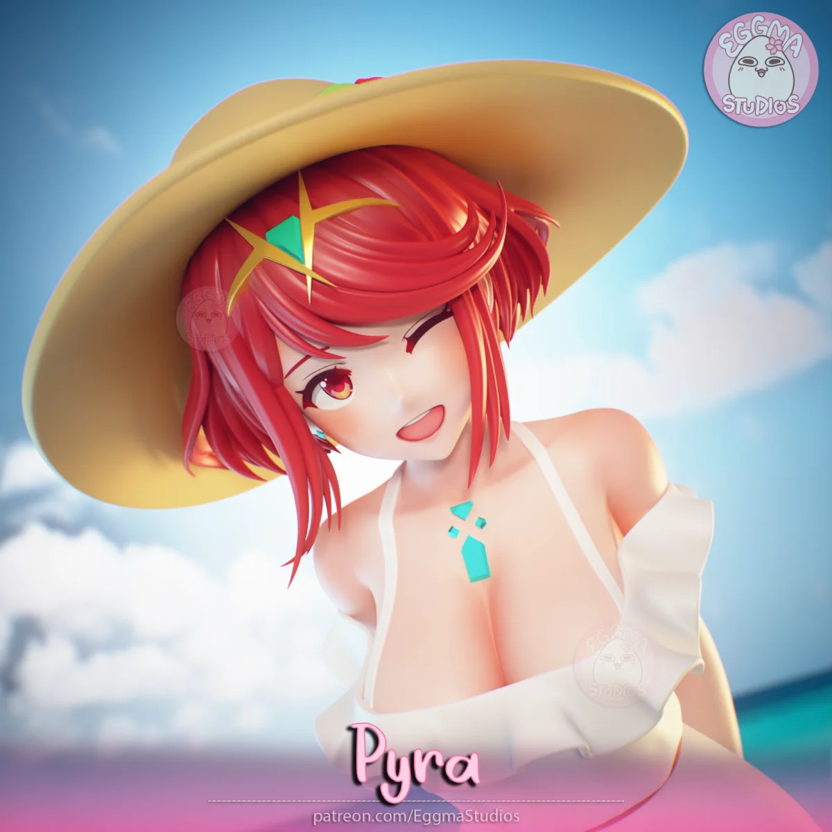 Pyra | Fan Art | 3D Printed Resin Model Garage Kit | *Un-Painted* | EggmaStudios