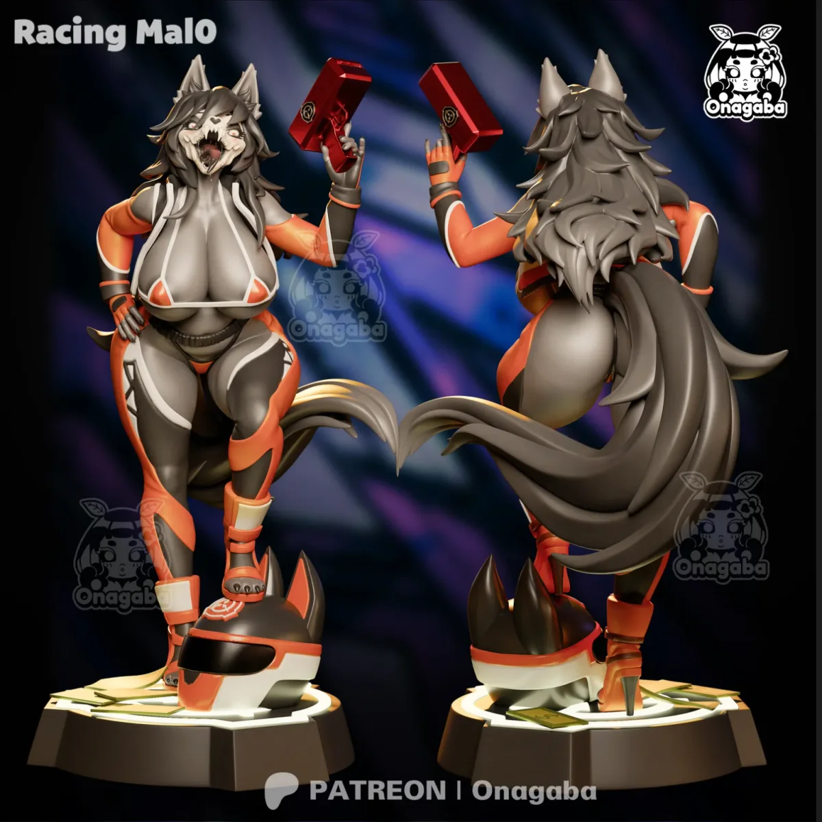 Racing Mal0 | Fan Art | 3D Printed Resin Model Garage Kit | *Un-Painted* | ONAGABA 6