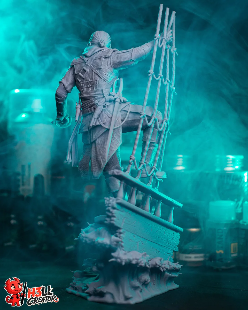 Edward Kenway | Fan Art | 3D Printed Resin Model Garage Kit | *Un-Painted* | H3LL Creator 13