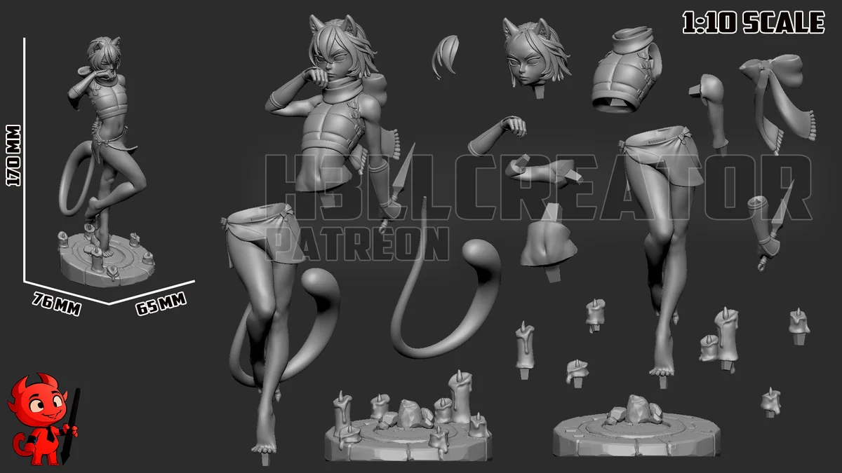 Izutsumi | Fan Art | 3D Printed Resin Model Garage Kit | *Un-Painted* | H3LL Creator 13