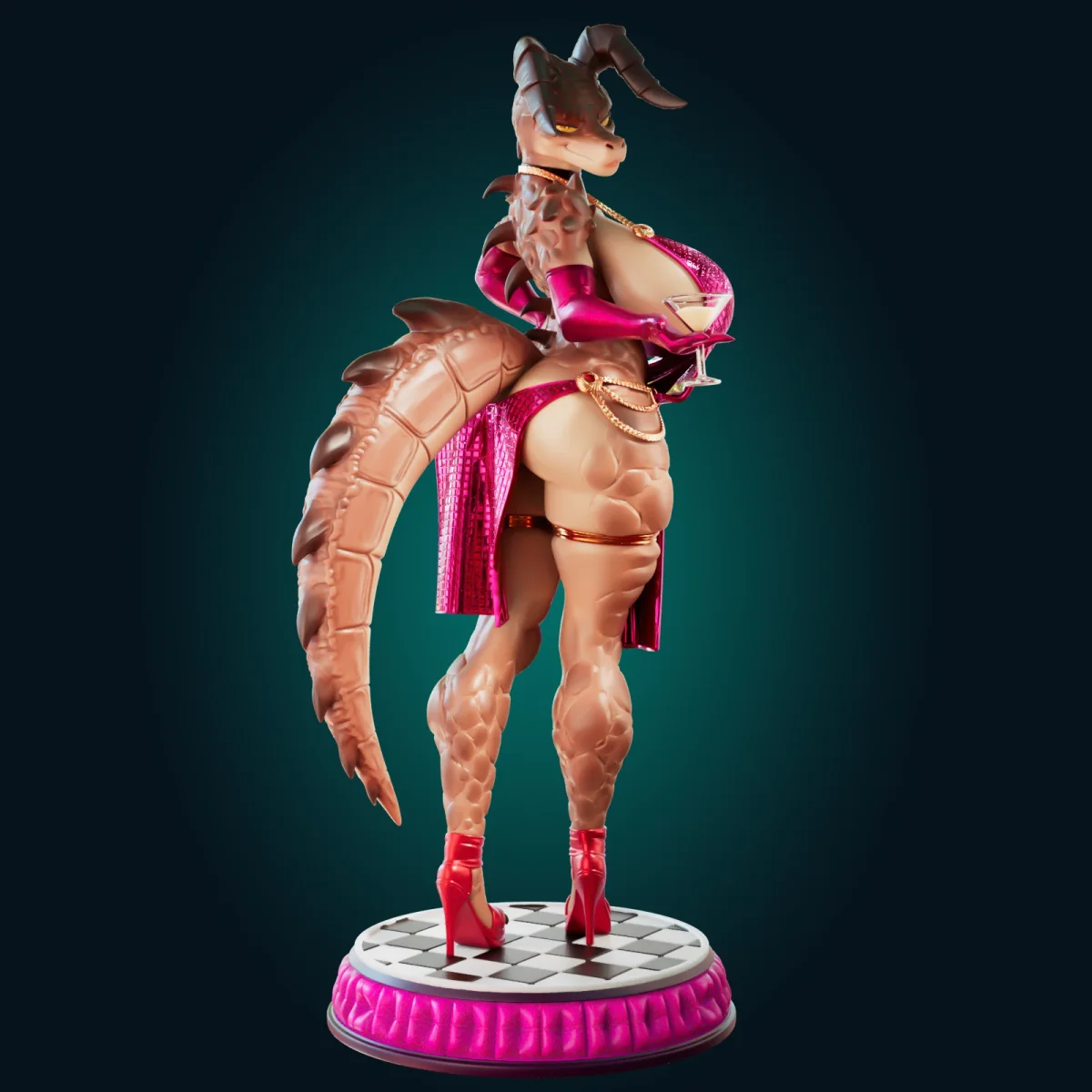 Dragon Girl | Fan Art | 3D Printed Resin Model Garage Kit | *Un-Painted* | Officer Rhu 2