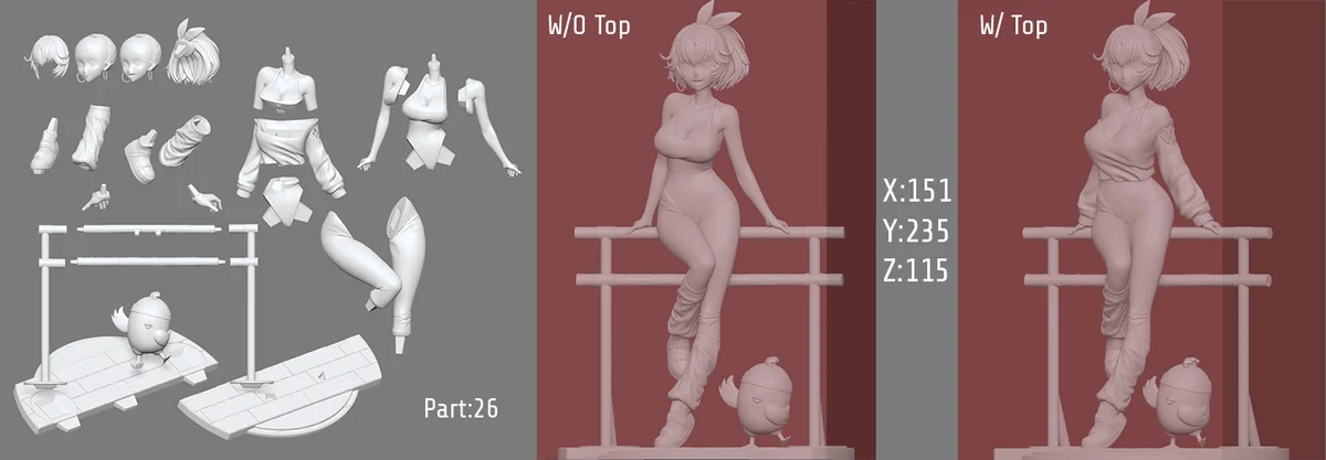 Takanashi Kiara | Fan Art | 3D Printed Resin Model Garage Kit | *Un-Painted* | Inari Figure 7