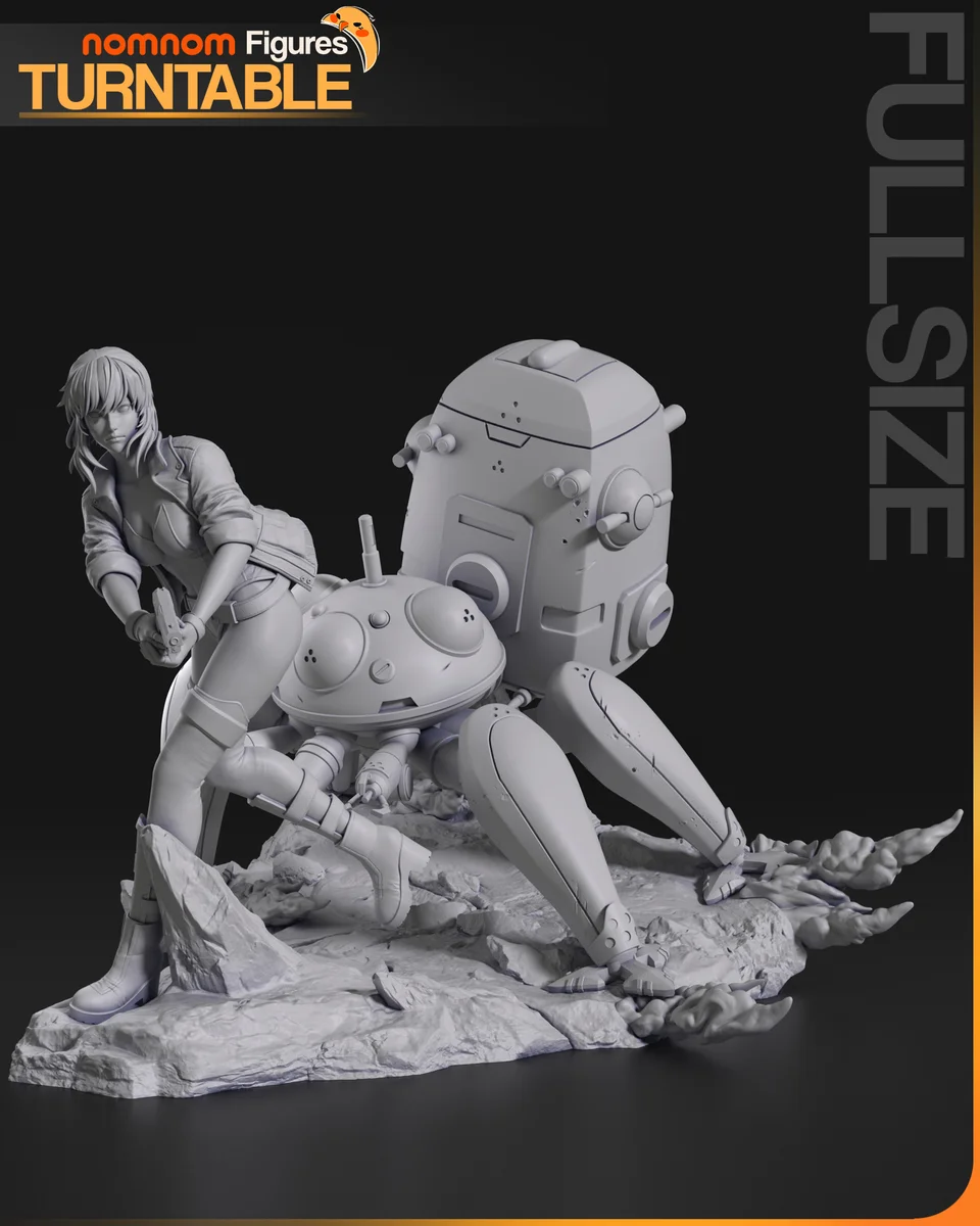 Motoko Kusanagi v02 | Fan Art | 3D Printed Resin Model Garage Kit | *Un-Painted* | Nomnom 6