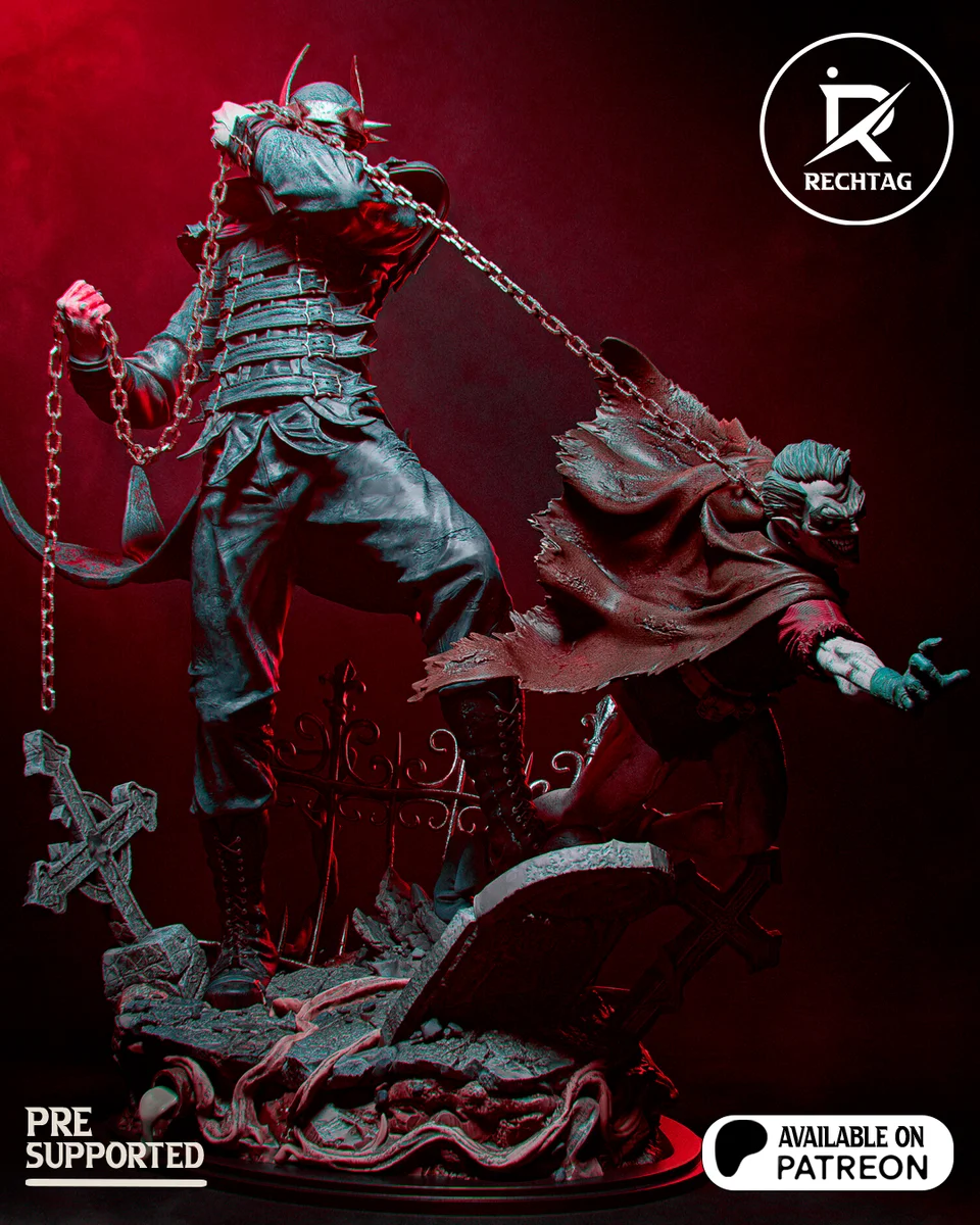 Batman Who Laughs | Fan Art | 3D Printed Resin Model Garage Kit | *Un-Painted* | Rechtag 3