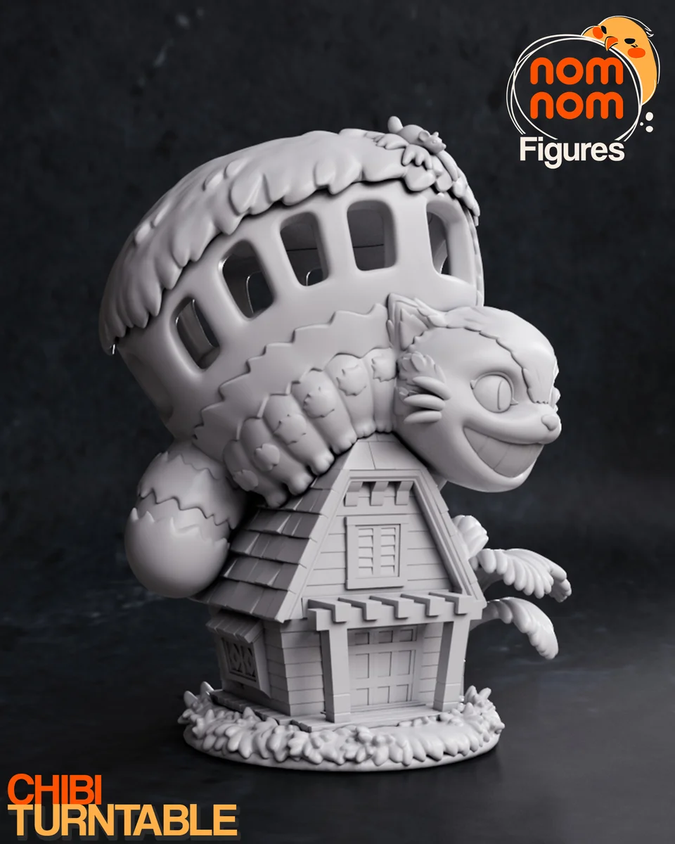 Chibi Catbus | Fan Art | 3D Printed Resin Model Garage Kit | *Un-Painted* | Nomnom 7