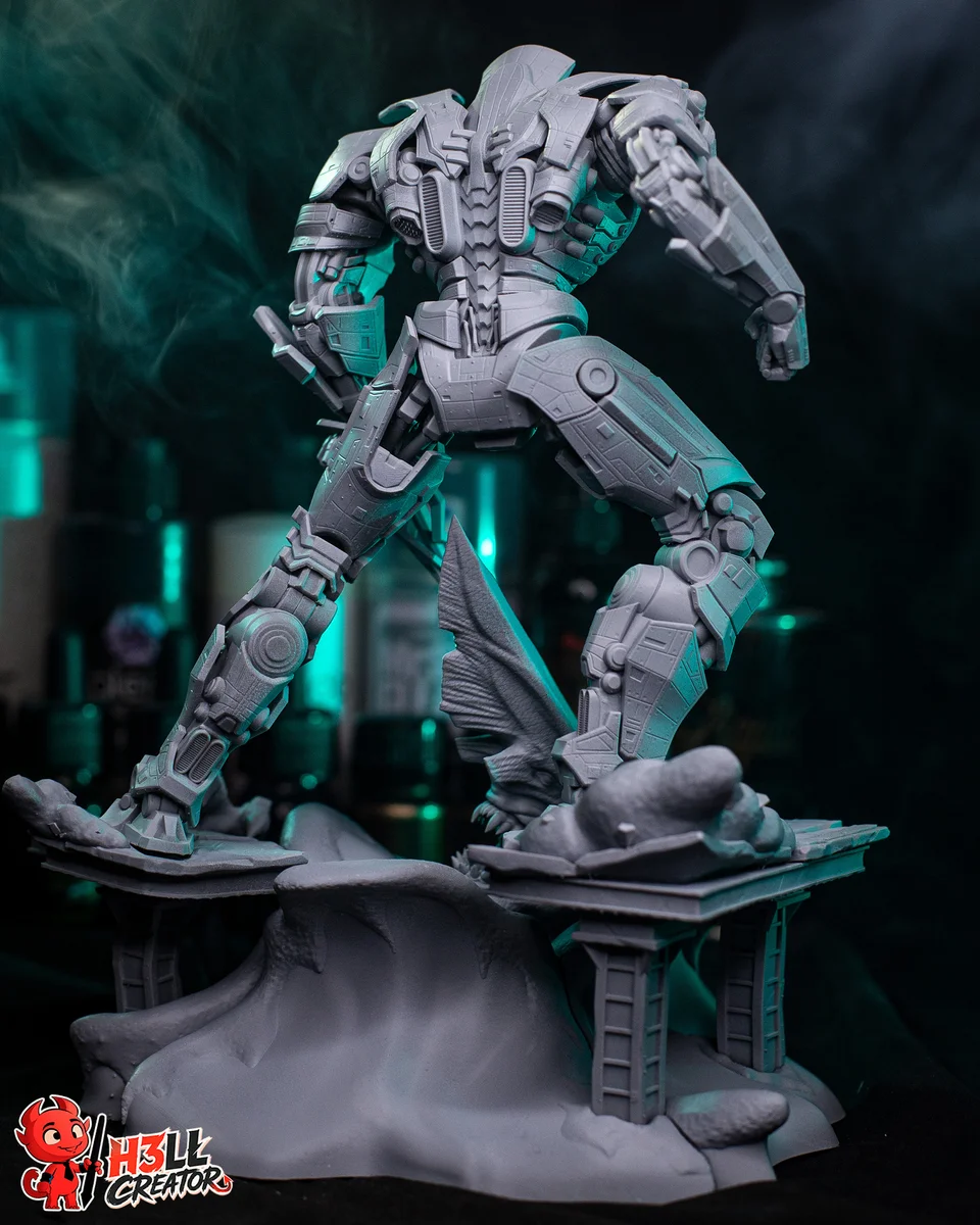 Gipsy Danger | Fan Art | 3D Printed Resin Model Garage Kit | *Un-Painted* | H3LL Creator 12