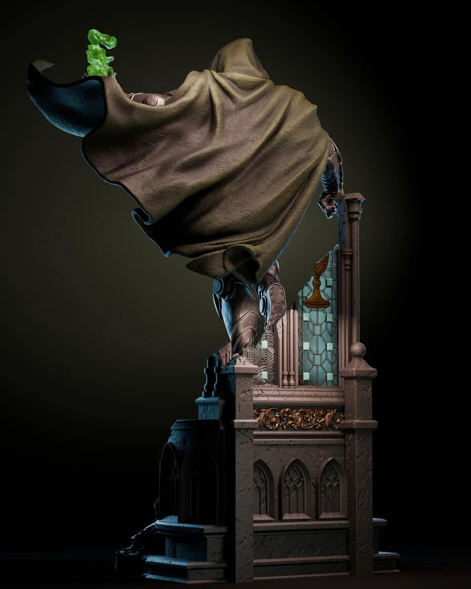 Doctor Doom | Fan Art | 3D Printed Resin Model Garage Kit | *Un-Painted* | ZEZ Studio 4