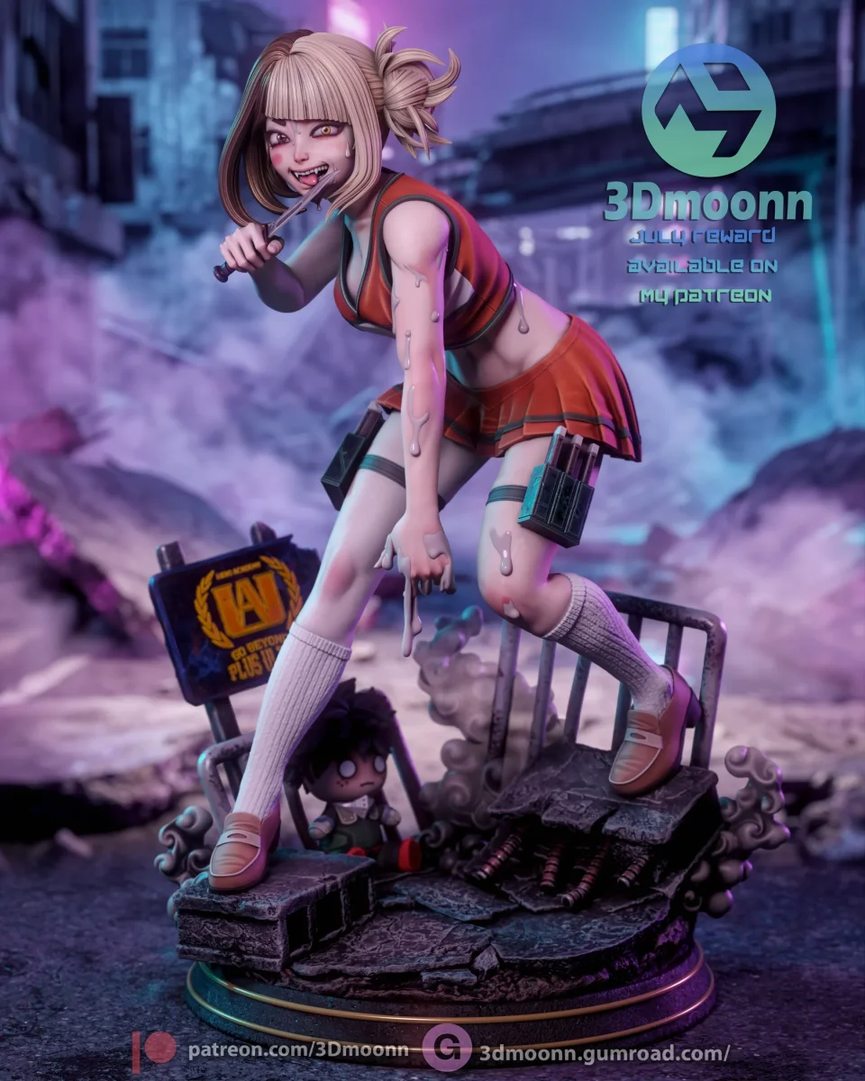 Himiko Toga | Fan Art | 3D Printed Resin Model Garage Kit | *Un-Painted* | 3DMoonn 5