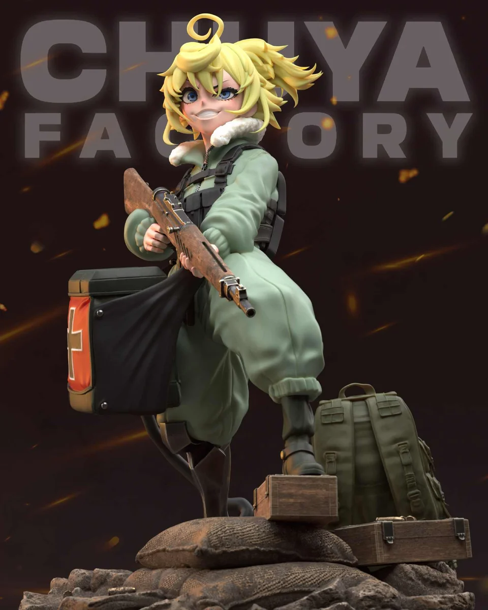 Tanya von Degurechaff | Fan Art | 3D Printed Resin Model Garage Kit | *Un-Painted* | Chuya Factory