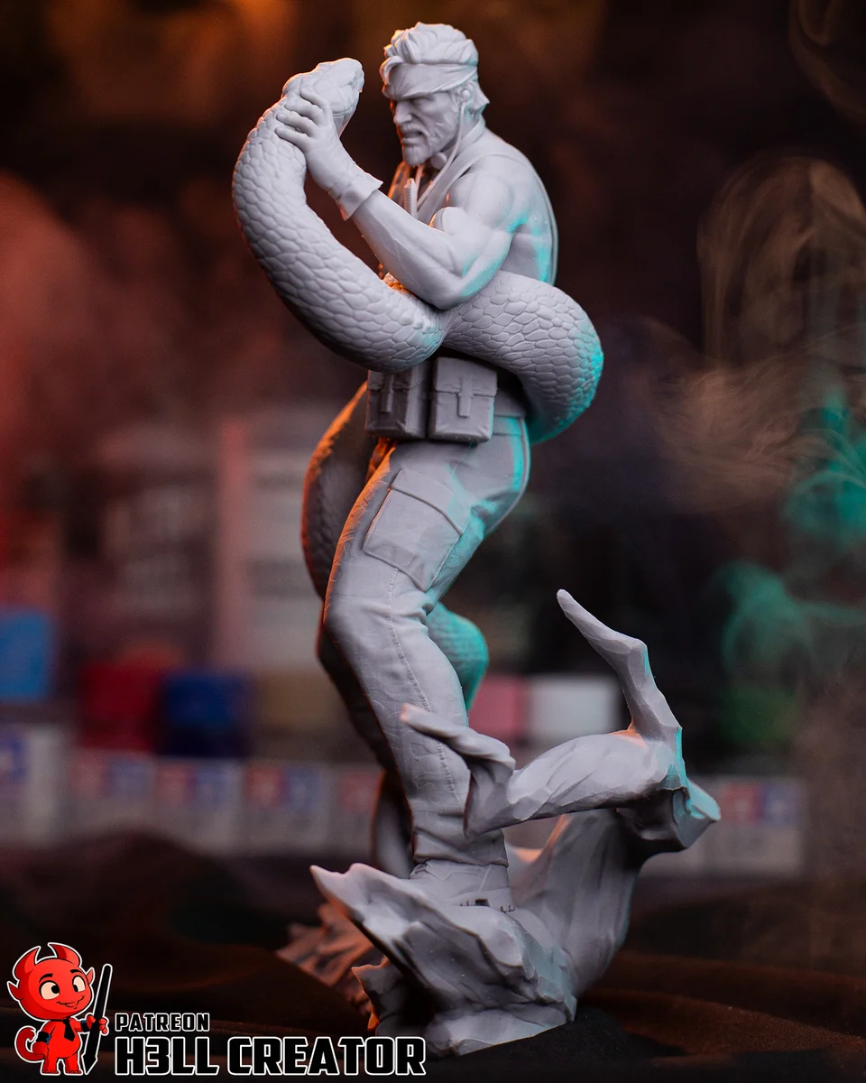 Big Boss | Fan Art | 3D Printed Resin Model Garage Kit | *Un-Painted* | H3LL Creator 10