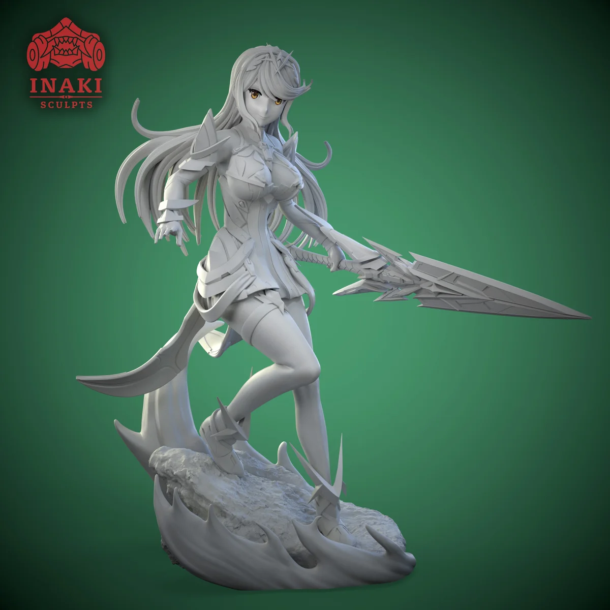 Mythra | Fan Art | 3D Printed Resin Model Garage Kit | *Un-Painted* | Inaki Sculpts 4