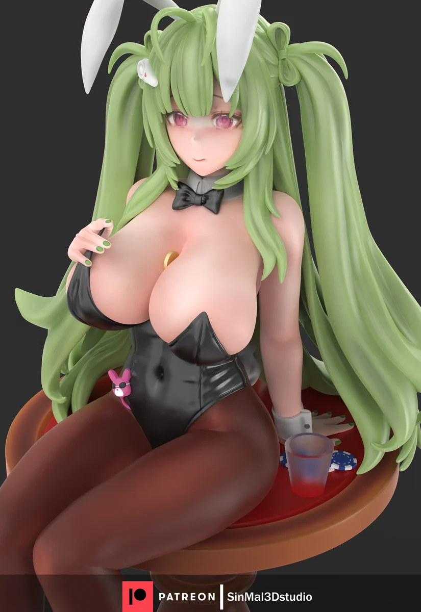 Soda: Bunny Girl | Fan Art | 3D Printed Resin Model Garage Kit | *Un-Painted* | Sin3Dstudio