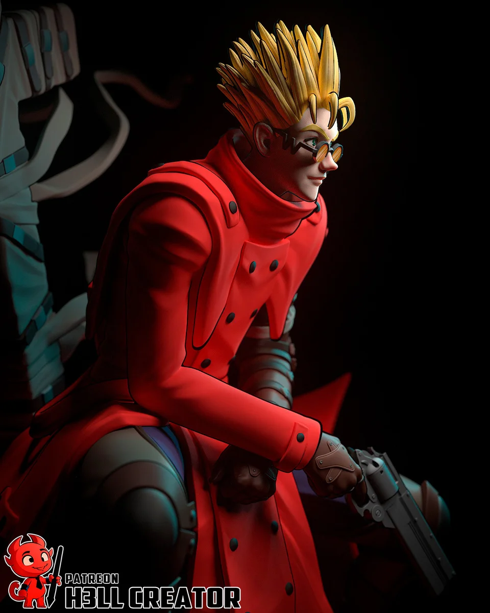 Vash the Stampede | Fan Art | 3D Printed Resin Model Garage Kit | *Un-Painted* | H3LL Creator 5