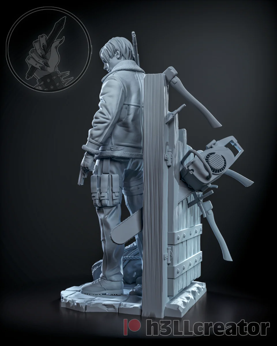 Leon Kennedy (jacket Version) | Fan Art | 3D Printed Resin Model Garage Kit | *Un-Painted* | H3LL Creator 6