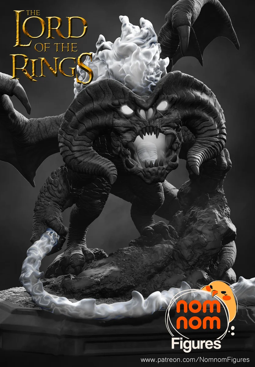 Chibi Balrog | Fan Art | 3D Printed Resin Model Garage Kit | *Un-Painted* | Nomnom