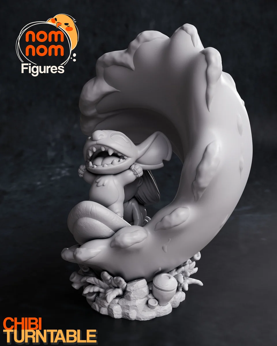 Chibi Lilo and Stitch | Fan Art | 3D Printed Resin Model Garage Kit | *Un-Painted* | Nomnom 6
