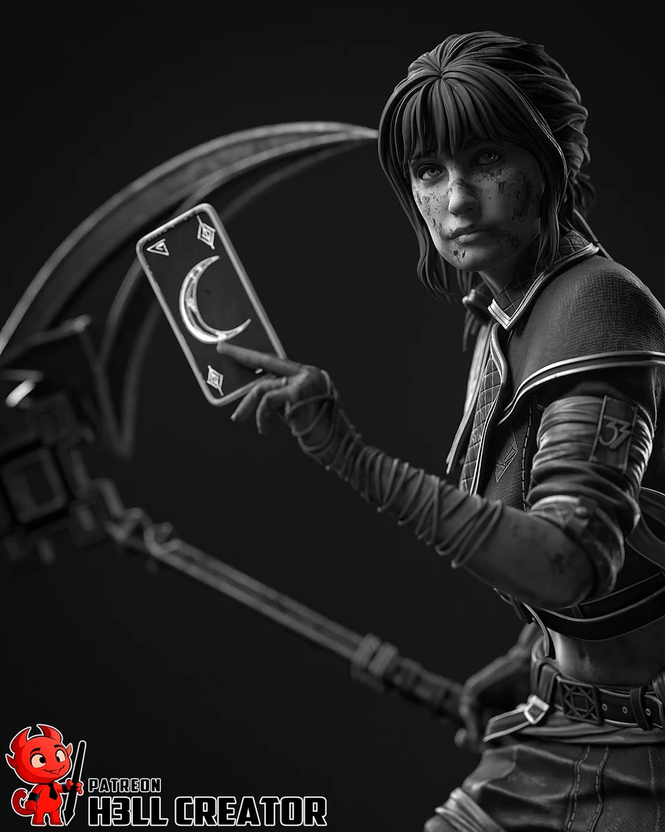 Sciel | Fan Art | 3D Printed Resin Model Garage Kit | *Un-Painted* | H3LL Creator 6