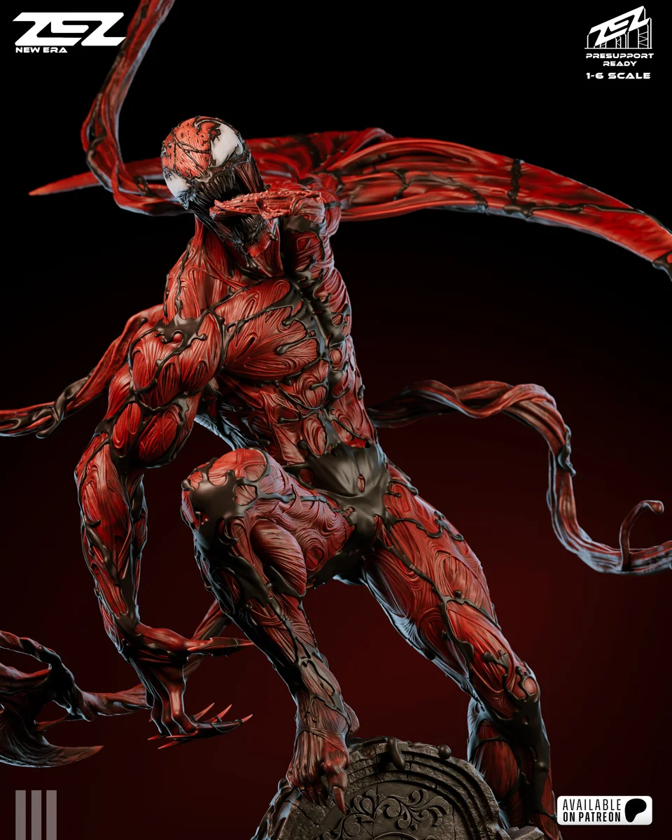 Carnage | Fan Art | 3D Printed Resin Model Garage Kit | *Un-Painted* | ZEZ Studio 11