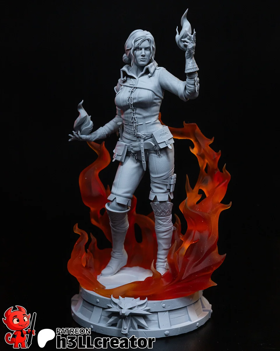 Triss Merigold | Fan Art | 3D Printed Resin Model Garage Kit | *Un-Painted* | H3LL Creator 4