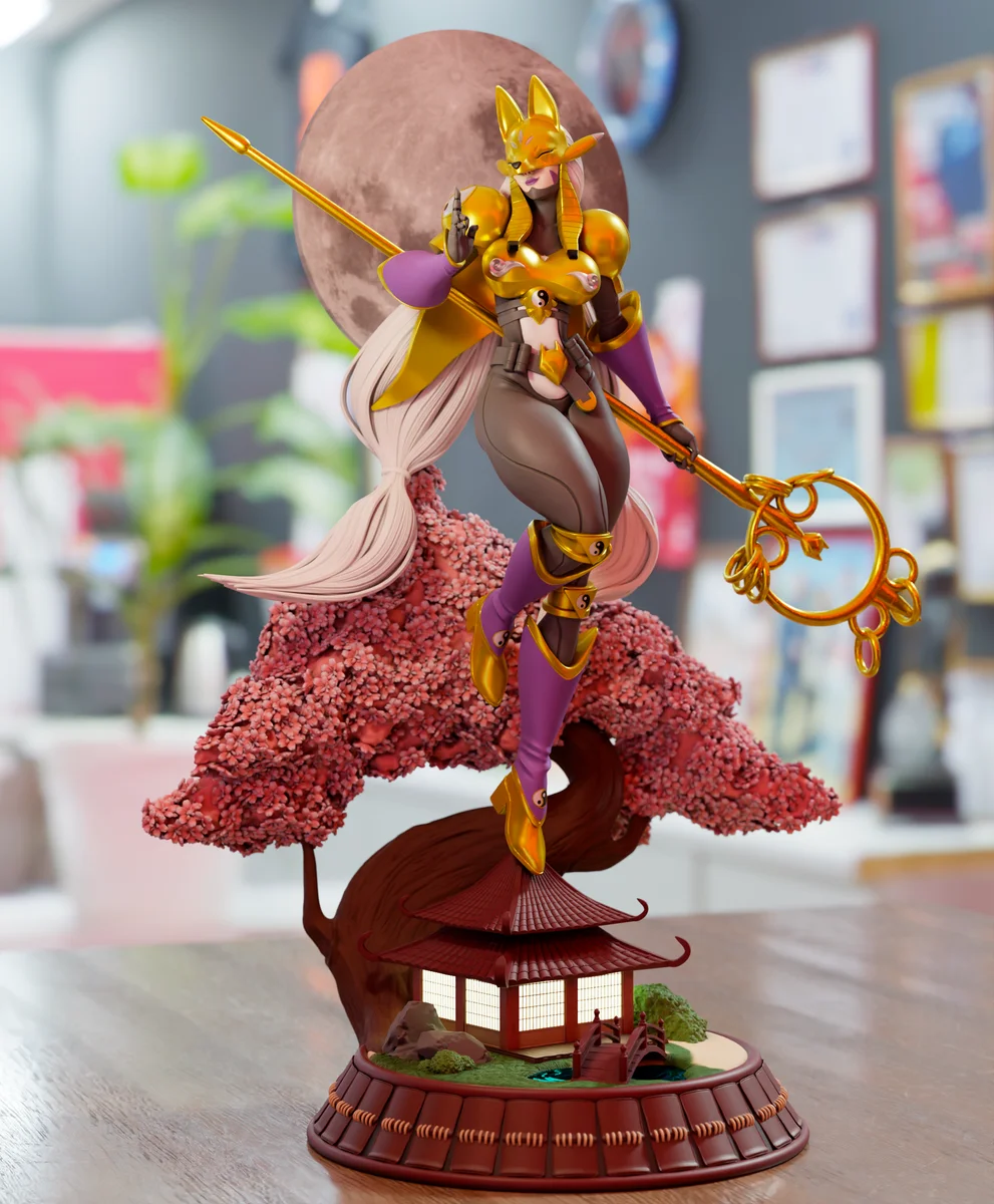 Sakuyamon | Fan Art | 3D Printed Resin Model Garage Kit | *Un-Painted* | 3DMoonn 3