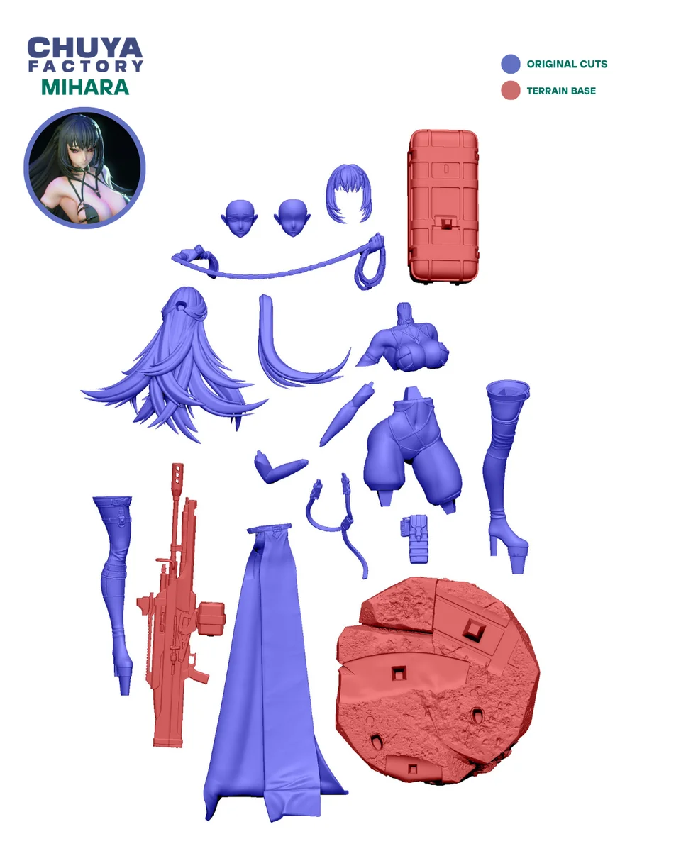 Mihara | Fan Art | 3D Printed Resin Model Garage Kit | *Un-Painted* | Chuya Factory 16
