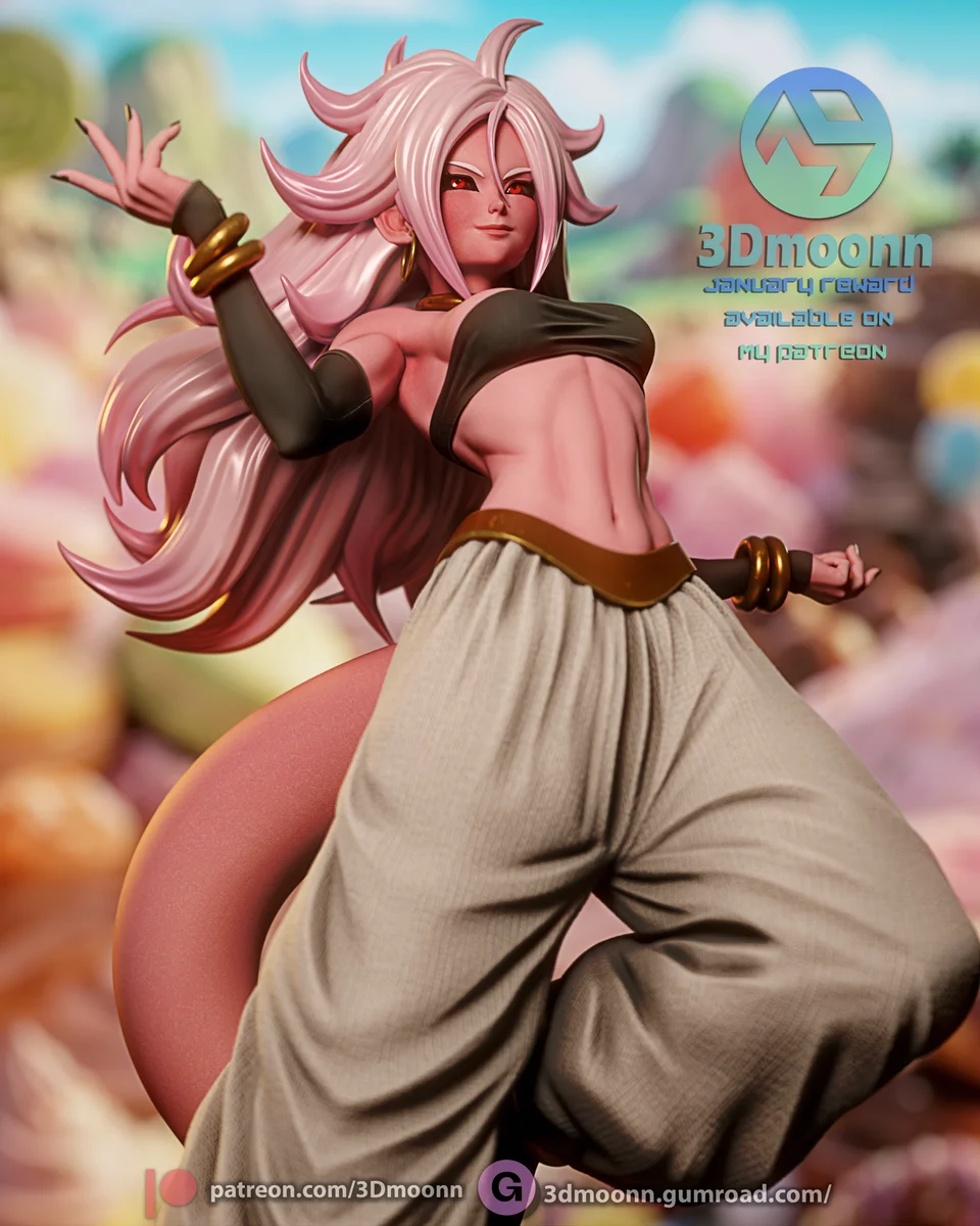 Android 21 | Fan Art | 3D Printed Resin Model Garage Kit | *Un-Painted* | 3DMoonn 6