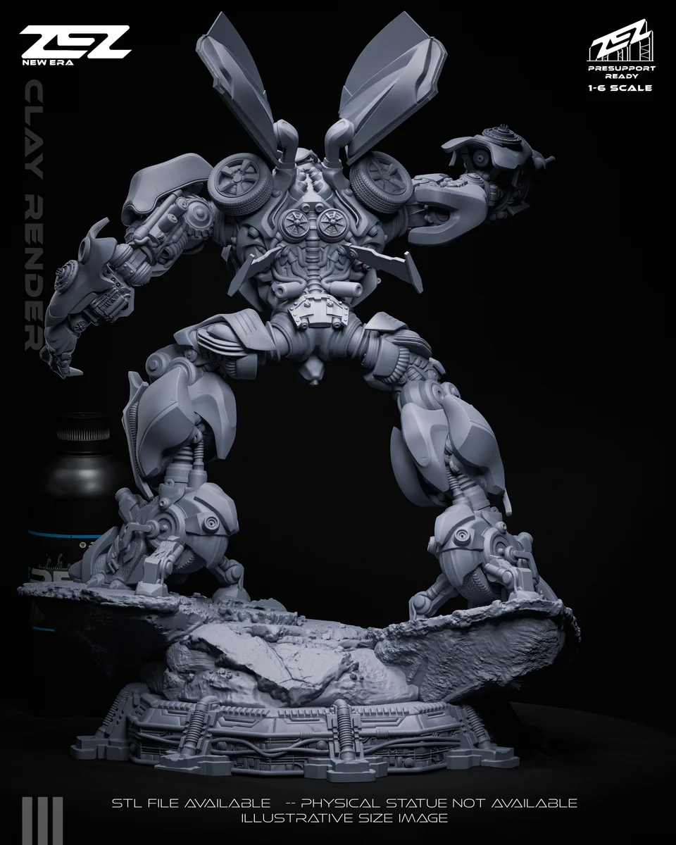 Bumblebee | Fan Art | 3D Printed Resin Model Garage Kit | *Un-Painted* | ZEZ Studio 8