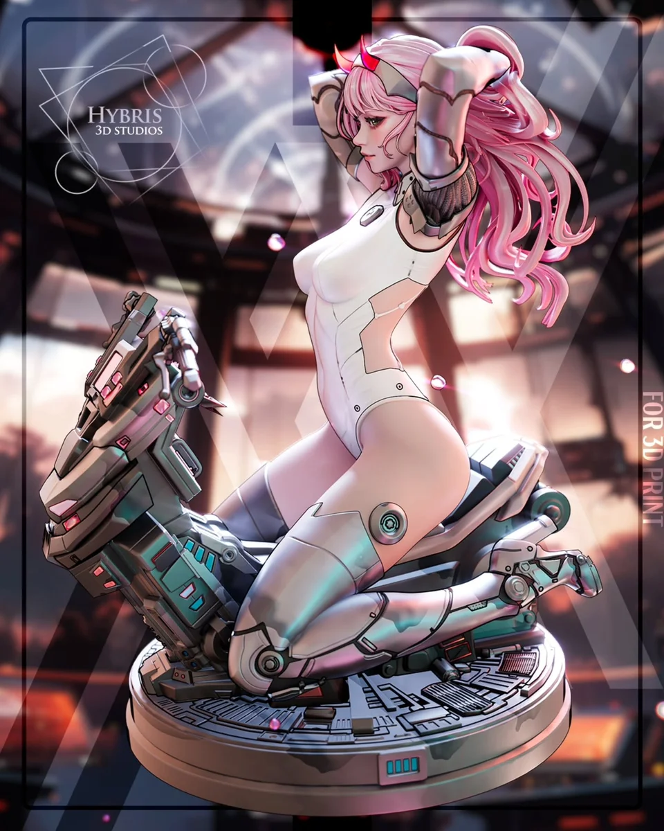 Cyber Zero Two (02) | Fan Art | 3D Printed Resin Model Garage Kit | *Un-Painted* | Hybris Studios 8