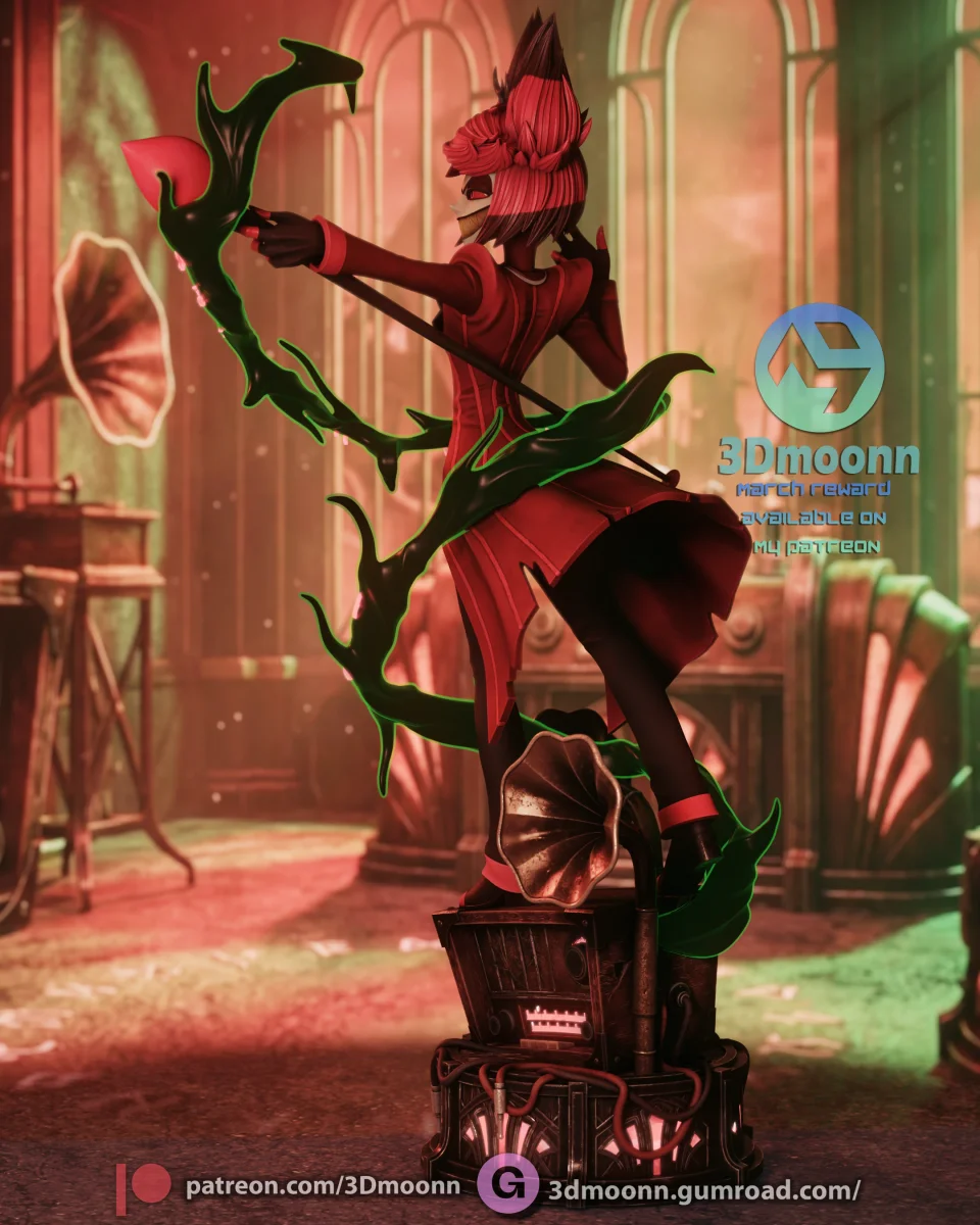 Alastor | Fan Art | 3D Printed Resin Model Garage Kit | *Un-Painted* | 3DMoonn 4