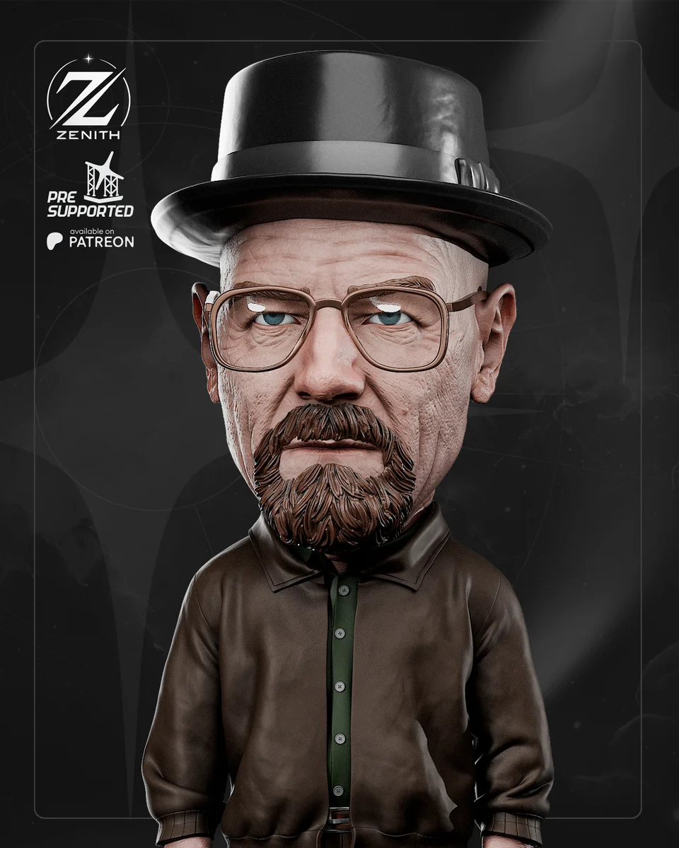 Chibi Walter White | Fan Art | 3D Printed Resin Model Garage Kit | *Un-Painted* | Zenith Studios