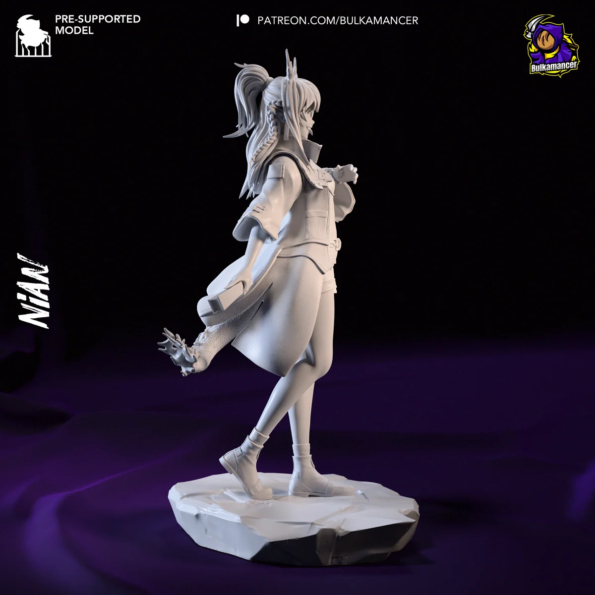 Nian | Fan Art | 3D Printed Resin Model Garage Kit | *Un-Painted* | Bulkamancer 10