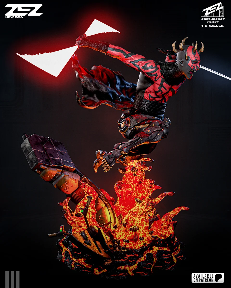 Darth Maul | Fan Art | 3D Printed Resin Model Garage Kit | *Un-Painted* | ZEZ Studio 4