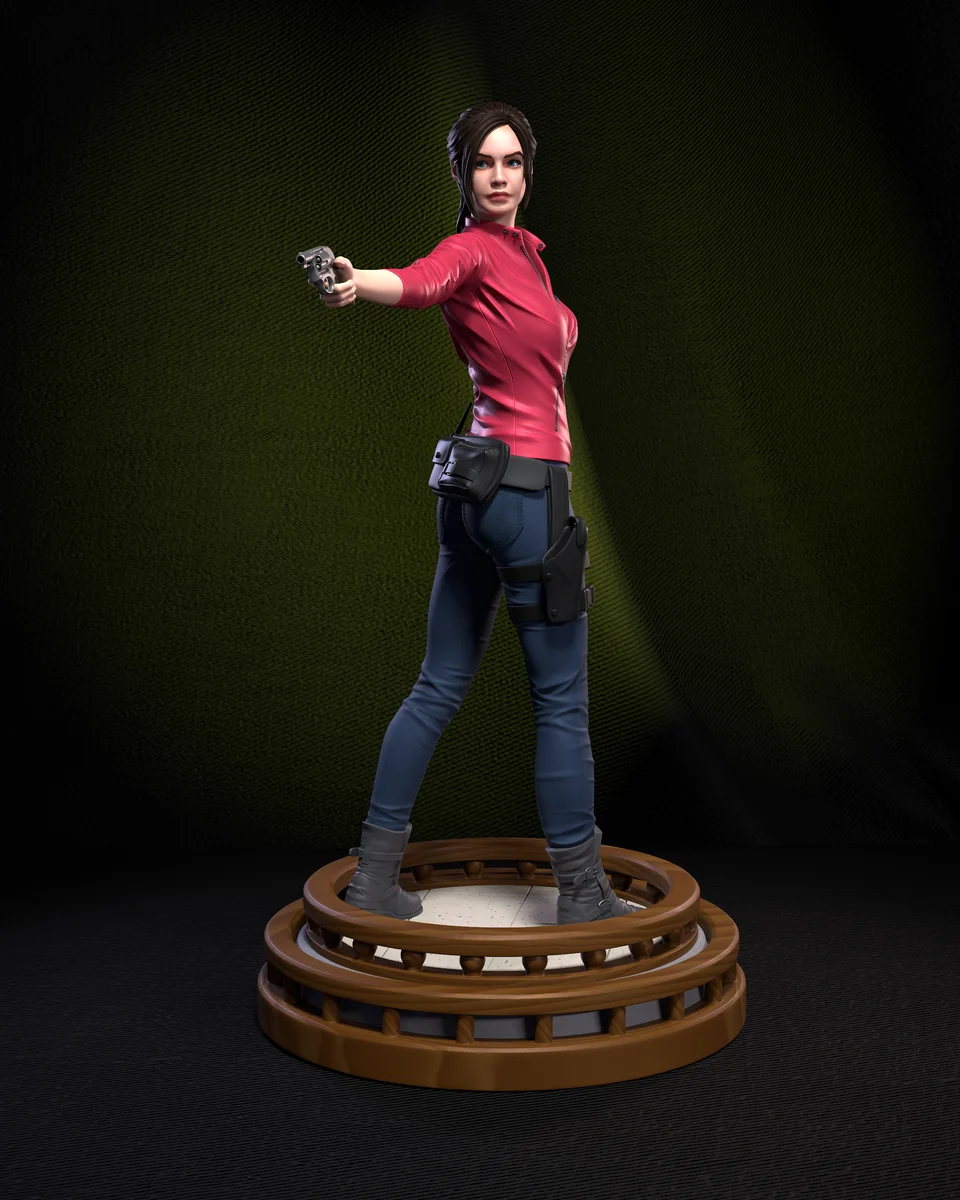 Claire Redfield v2 | Fan Art | 3D Printed Resin Model Garage Kit | *Un-Painted* | H3LL Creator