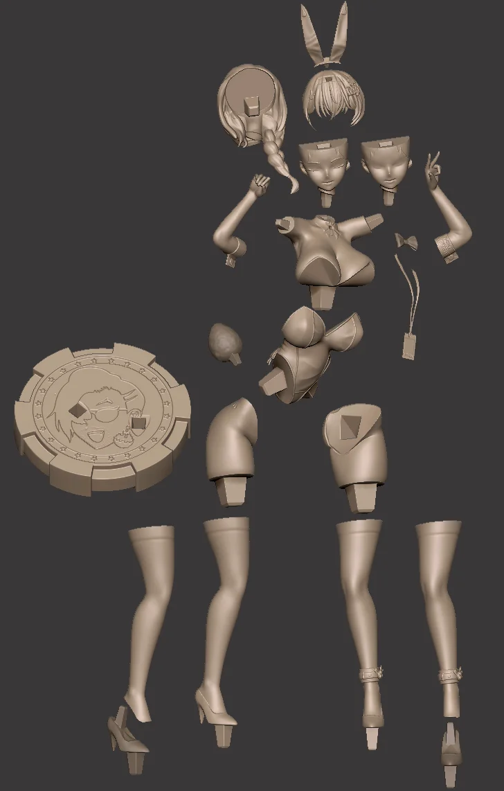 Mary - (Rabbit) | Fan Art | 3D Printed Resin Model Garage Kit | *Un-Painted* | EggmaStudios 5