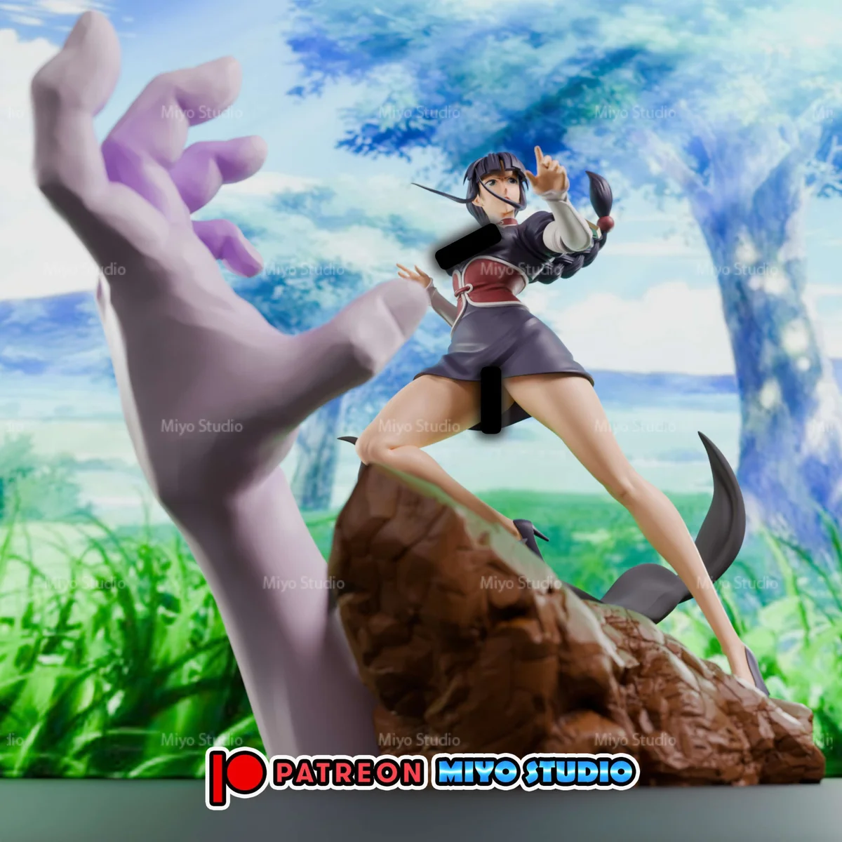 Nemu Kurotsuchi | Fan Art | 3D Printed Resin Model Garage Kit | *Un-Painted* | MiyoStudio 3