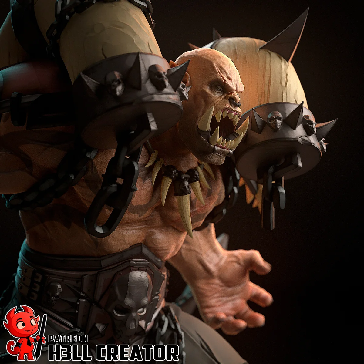 Garrosh Hellscream | Fan Art | 3D Printed Resin Model Garage Kit | *Un-Painted* | H3LL Creator 3
