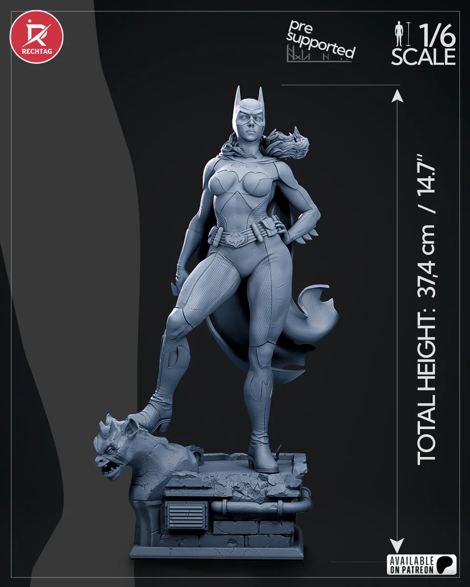 Batgirl | Fan Art | 3D Printed Resin Model Garage Kit | *Un-Painted* | Rechtag