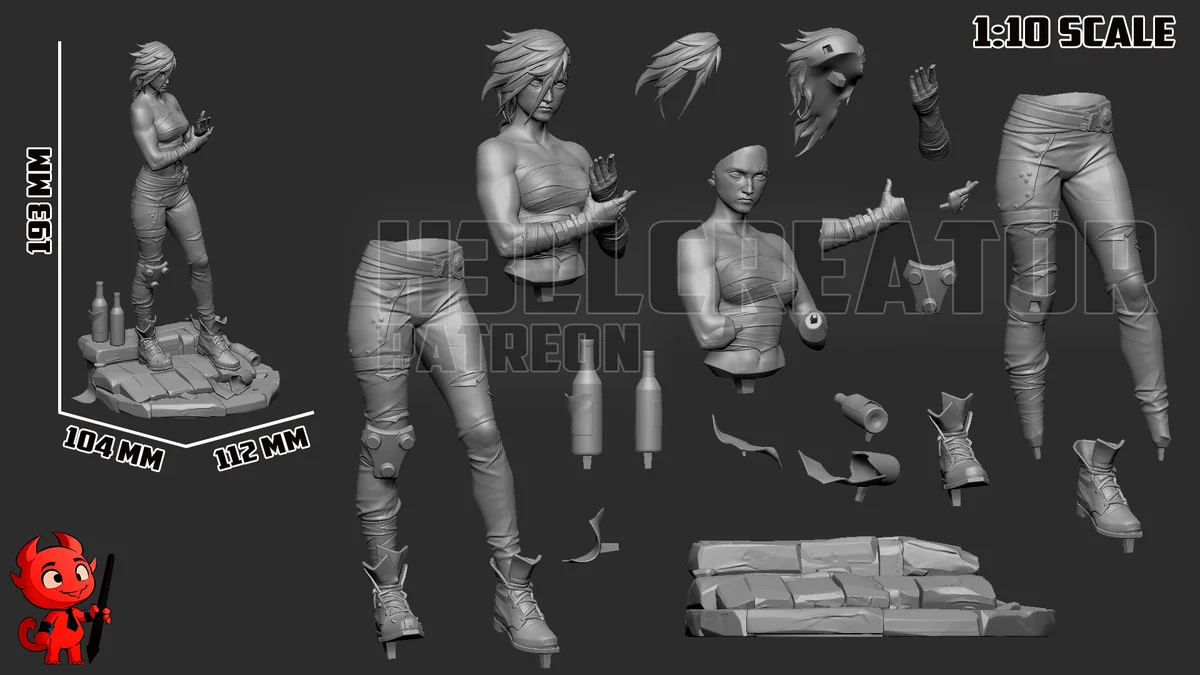 Arena Fighter | Fan Art | 3D Printed Resin Model Garage Kit | *Un-Painted* | H3LL Creator 13