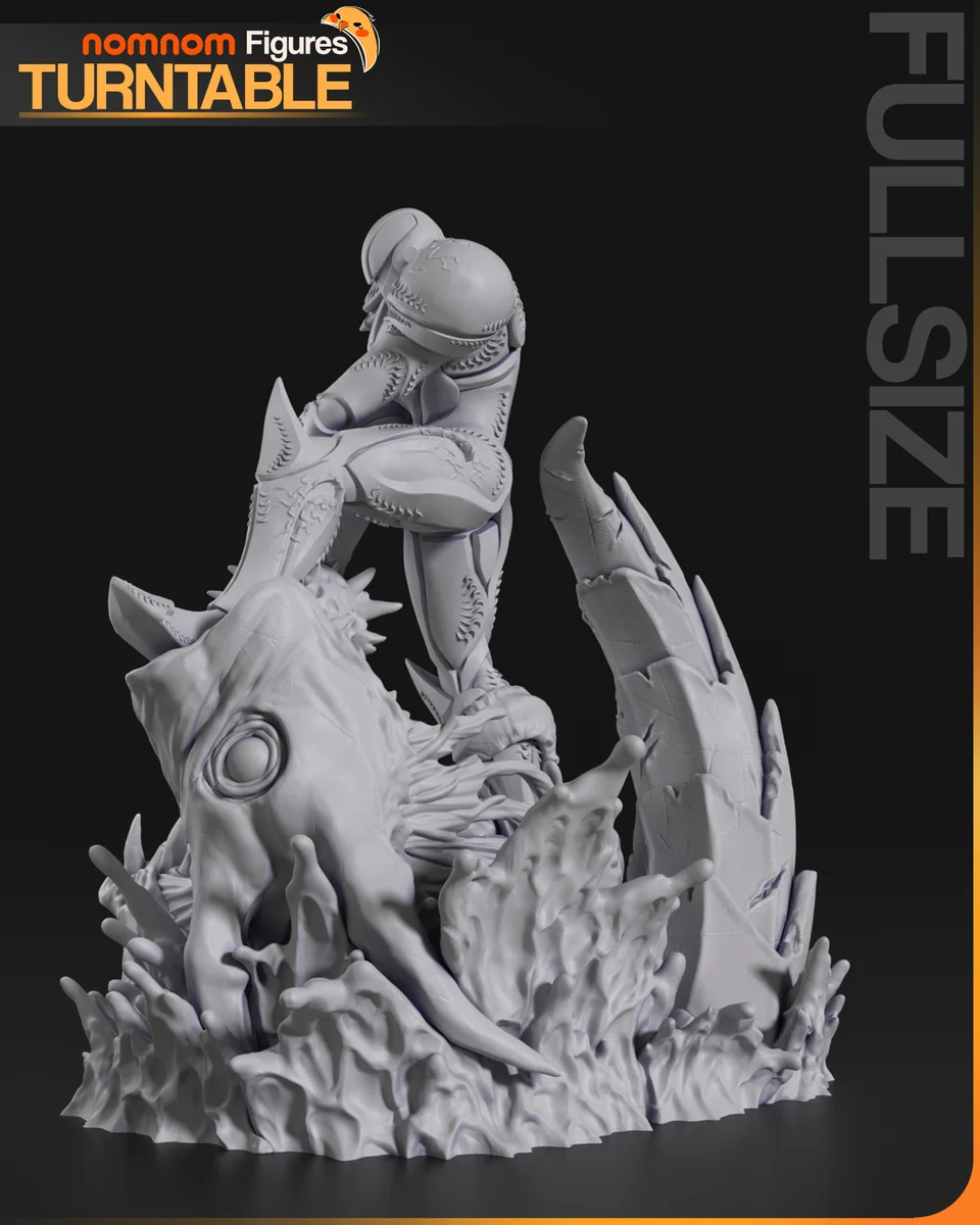 Dark Samus | Fan Art | 3D Printed Resin Model Garage Kit | *Un-Painted* | Nomnom 10