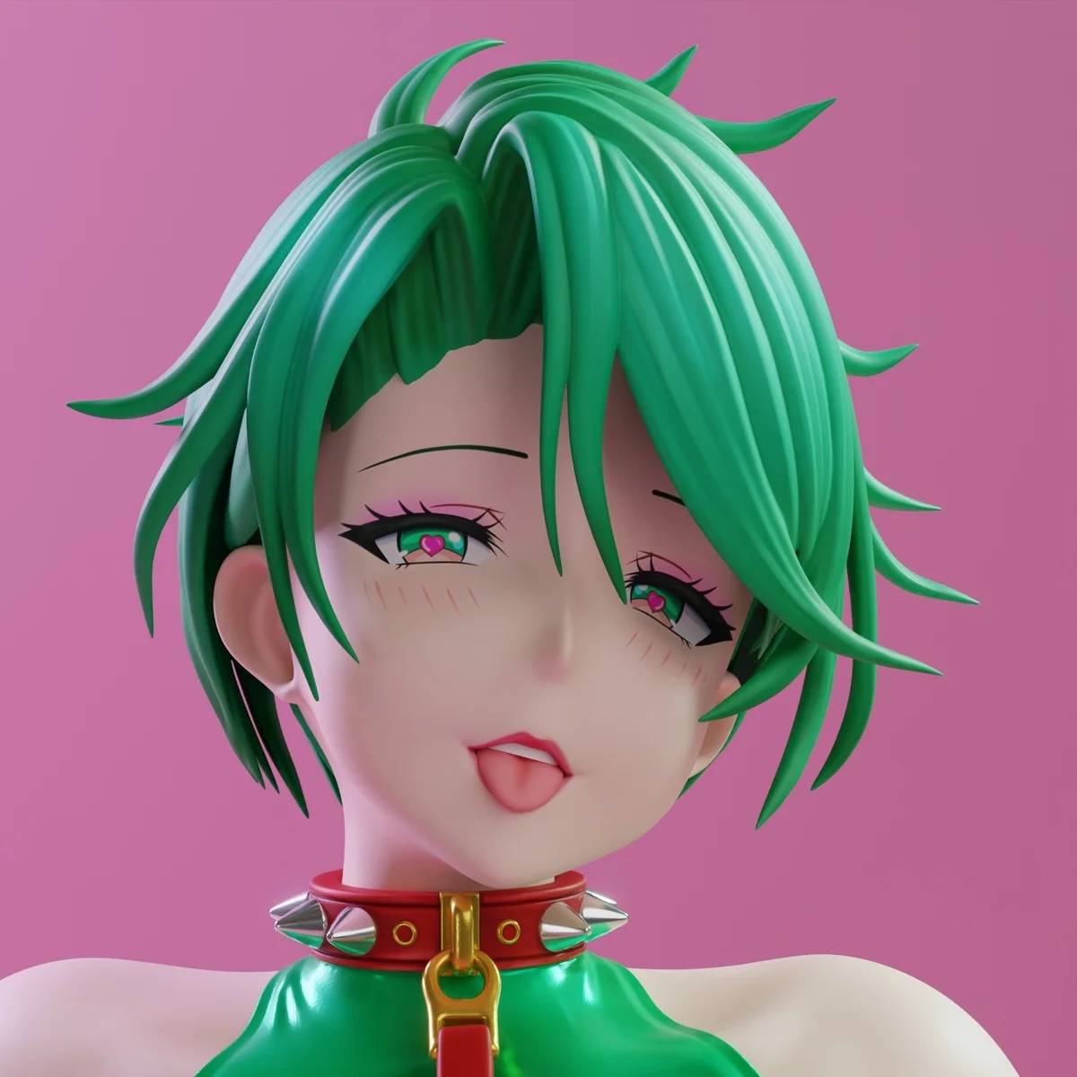 Leashed Girl | Fan Art | 3D Printed Resin Model Garage Kit | *Un-Painted* | KiTNo 3