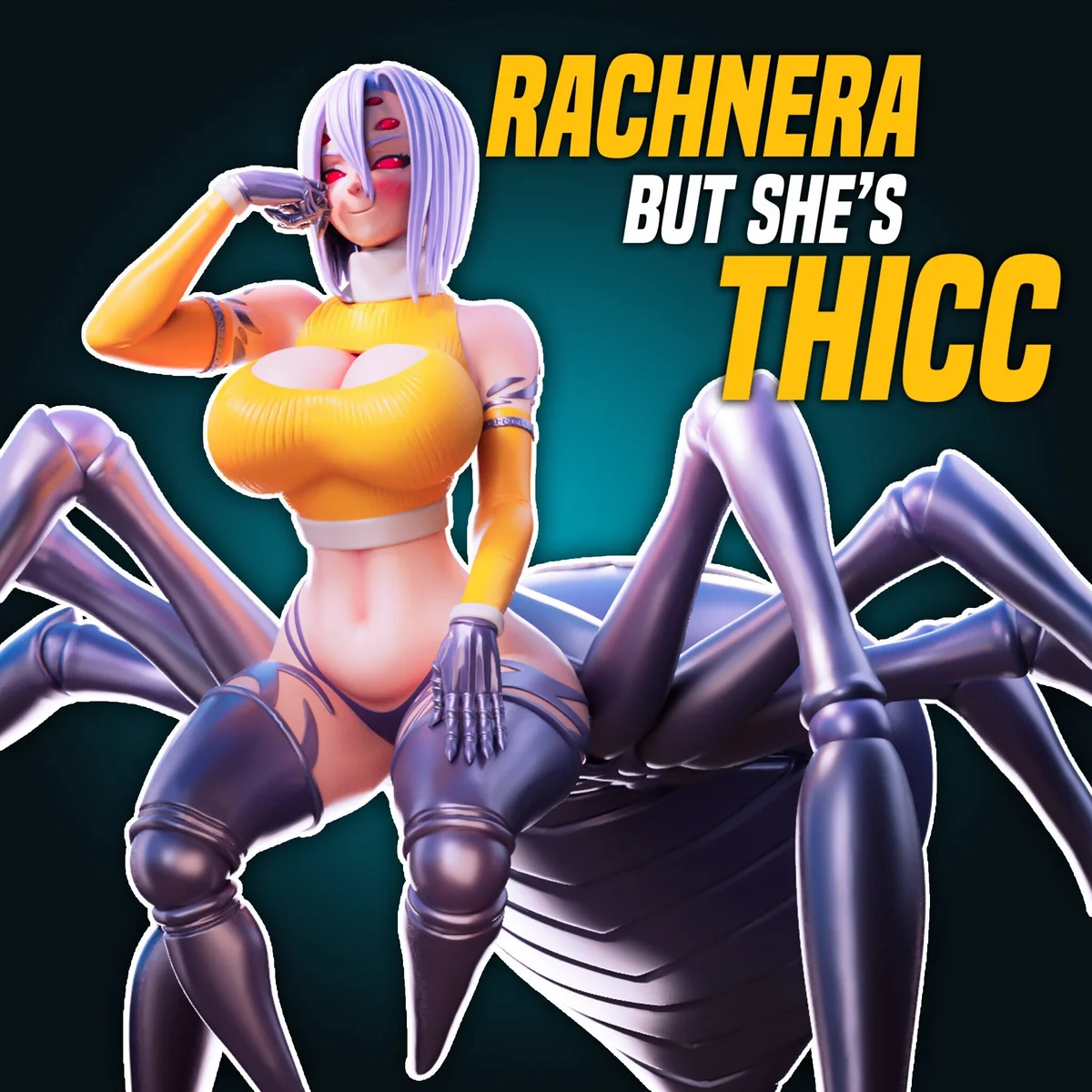Rachnera | Fan Art | 3D Printed Resin Model Garage Kit | *Un-Painted* | Officer Rhu