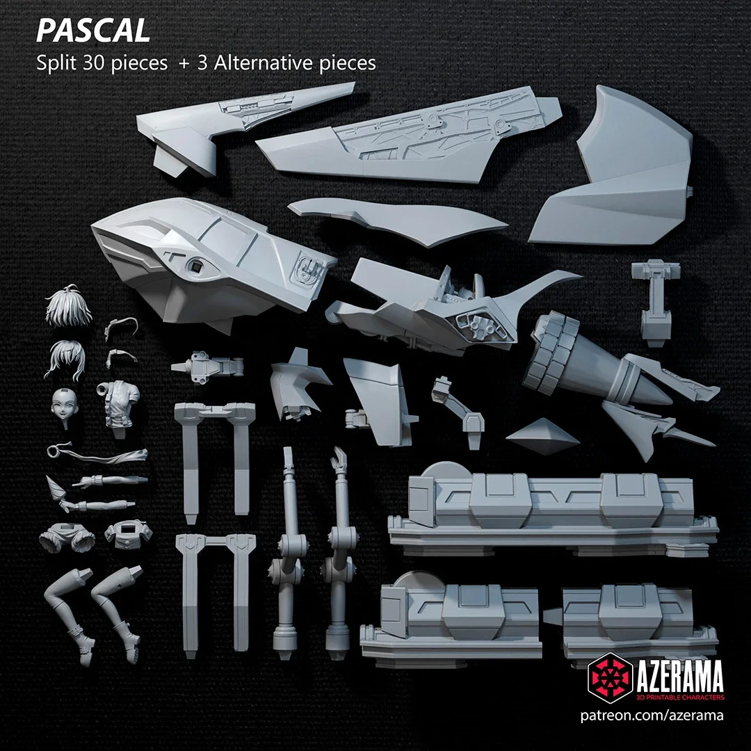 Pascal | Fan Art | 3D Printed Resin Model Garage Kit | *Un-Painted* | Azerama 2