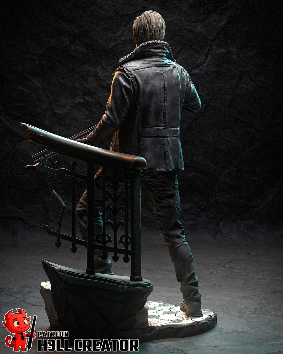 Leon S. Kennedy | Fan Art | 3D Printed Resin Model Garage Kit | *Un-Painted* | H3LL Creator 7