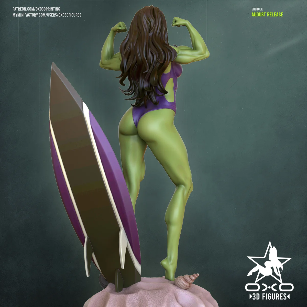Shehulk | Fan Art | 3D Printed Resin Model Garage Kit | *Un-Painted* | OXO3D 3