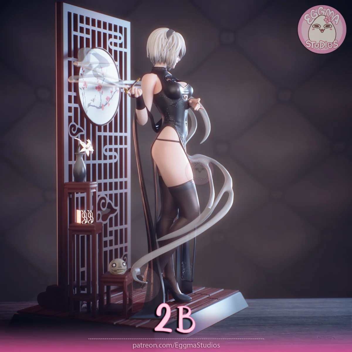 2B | Fan Art | 3D Printed Resin Model Garage Kit | *Un-Painted* | EggmaStudios 4