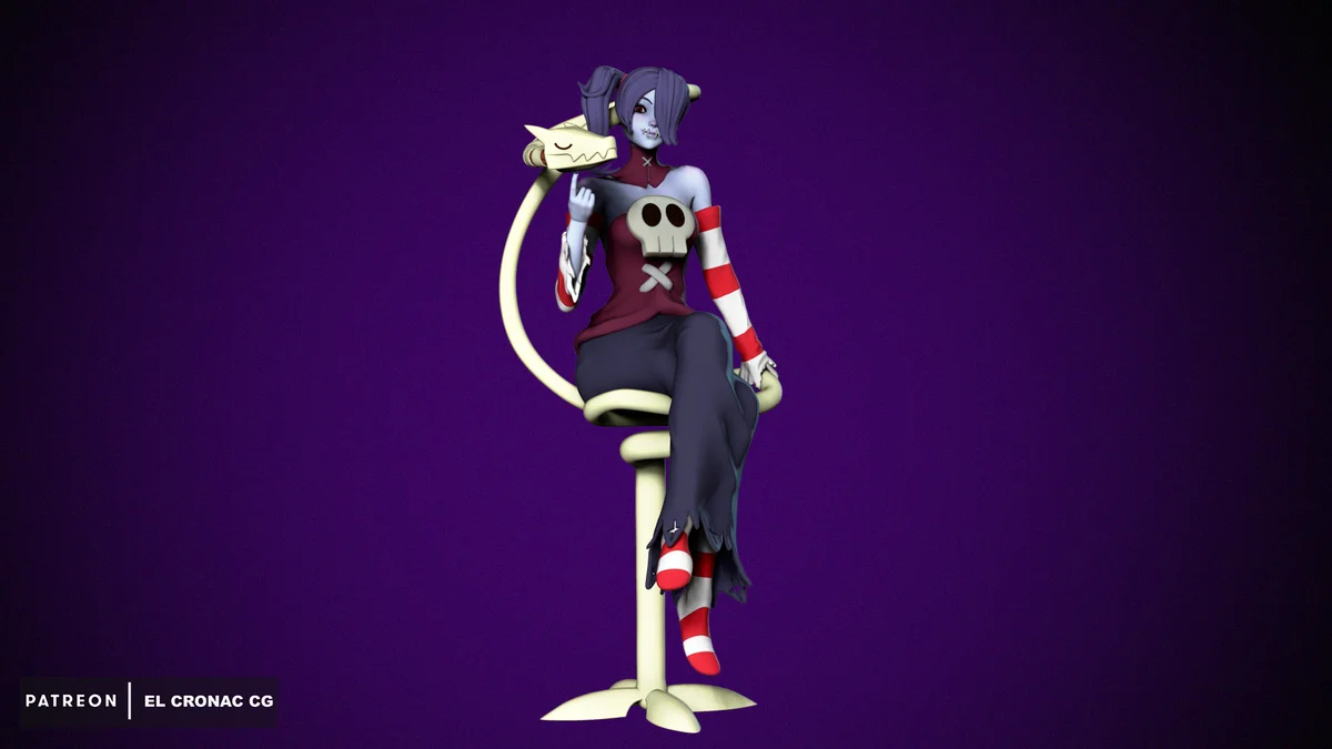 Squigly | Fan Art | 3D Printed Resin Model Garage Kit | *Un-Painted* | Inaki Sculpts 3