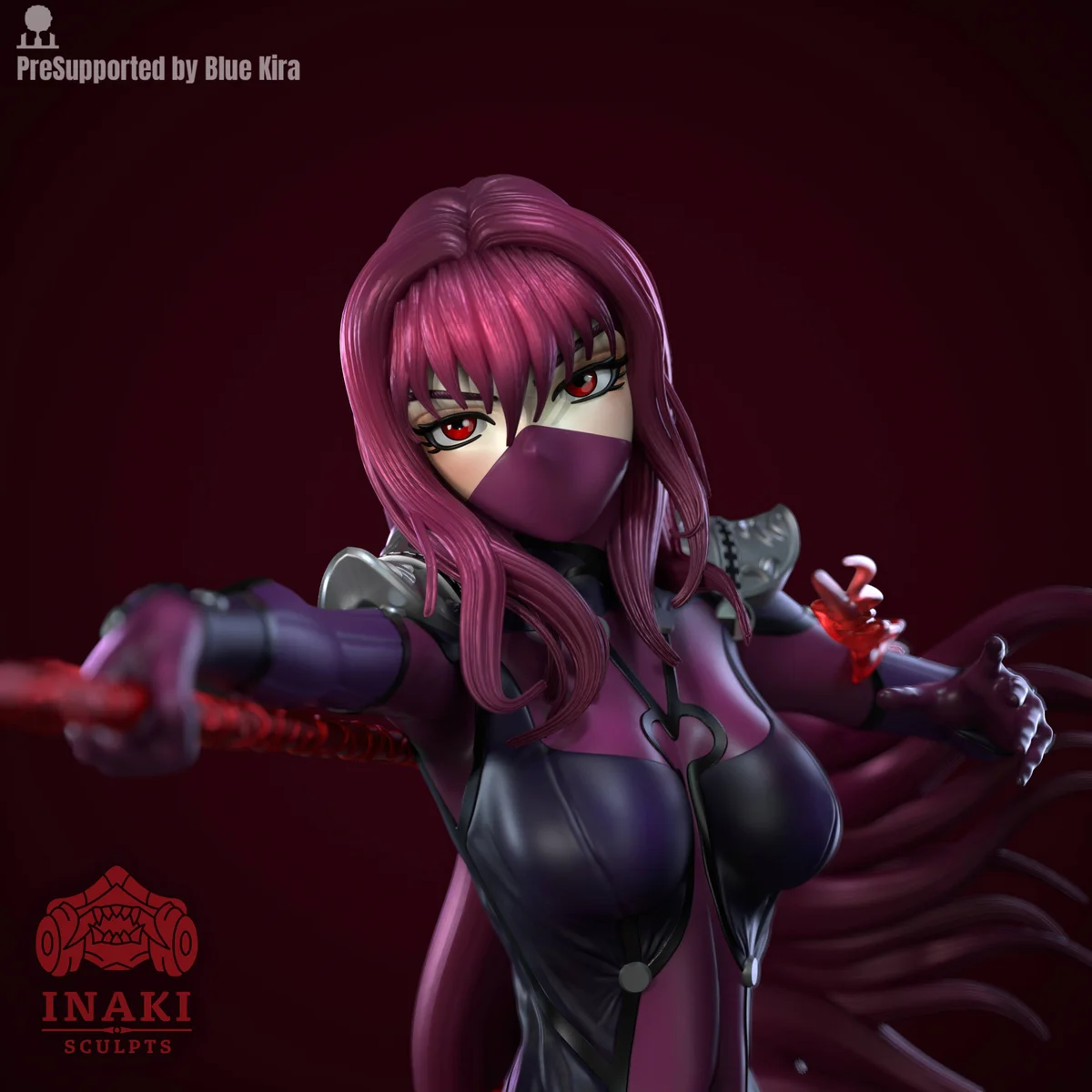 Scathach | Fan Art | 3D Printed Resin Model Garage Kit | *Un-Painted* | Inaki Sculpts