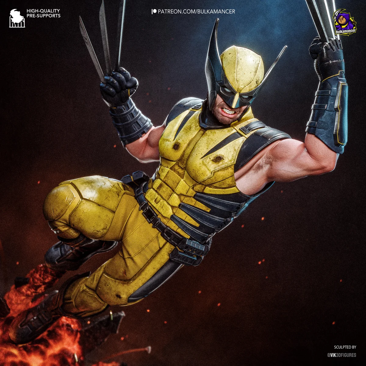Wolverine | Fan Art | 3D Printed Resin Model Garage Kit | *Un-Painted* | Bulkamancer 5