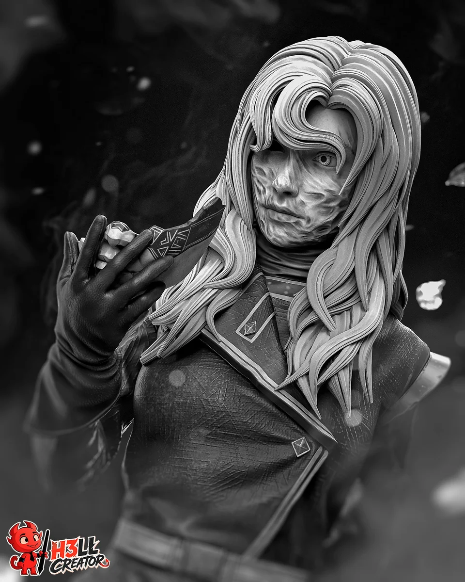 Alicia | Fan Art | 3D Printed Resin Model Garage Kit | *Un-Painted* | H3LL Creator 6